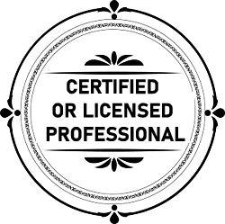 Certified or Licensed Professional Badge